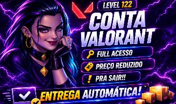 (ENTREGA AUTOMÁTICA) CONTA VALORANT - LVL 122 - FULL ACESSO - R$235+ GASTOS