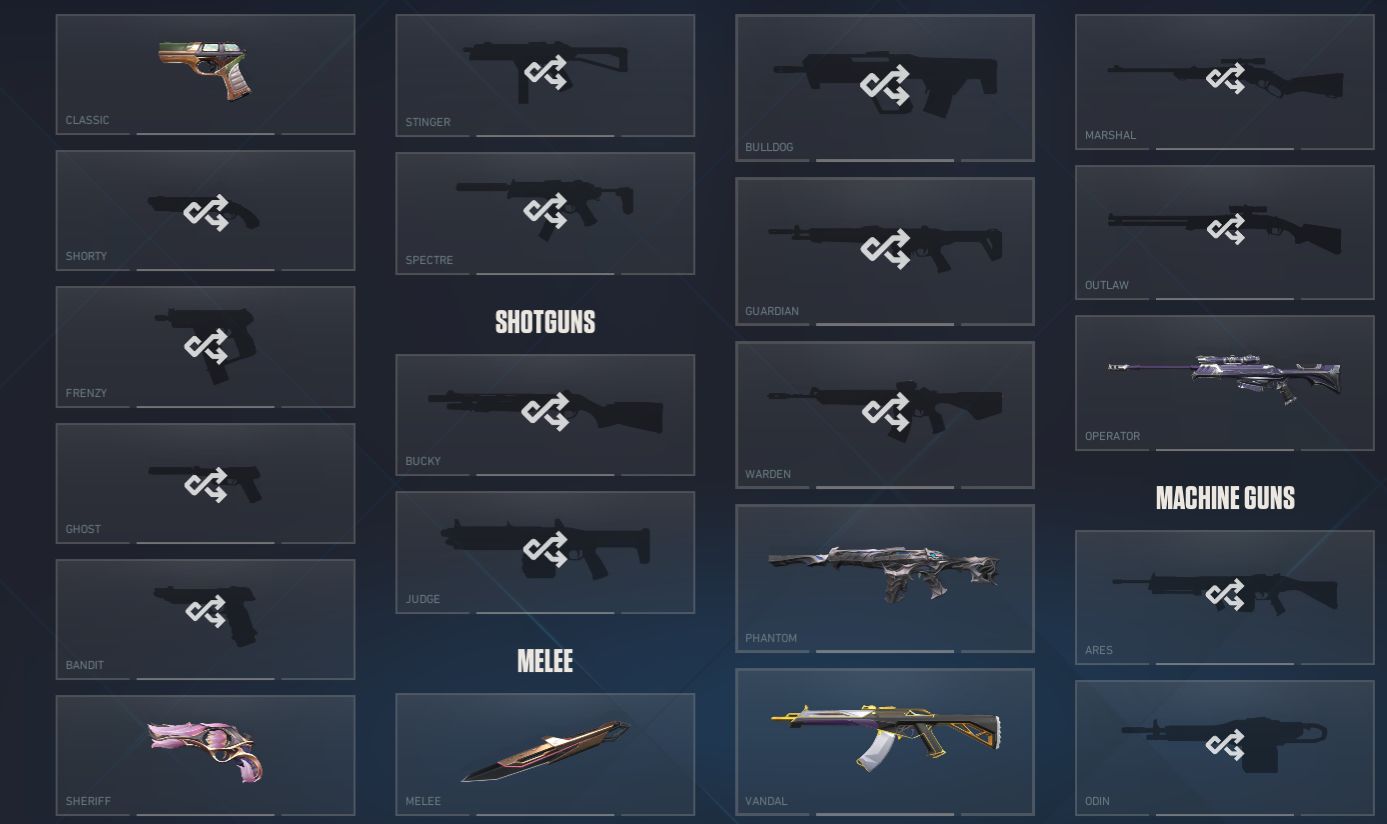CONTA VALORANT TRYHARD SKINS DAS PRINCIPAIS ARMAS (ACOMPANHA EMAIL DE CRIAÇÃO)