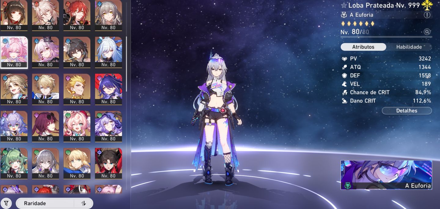 Conta end game star rail. Loba 999 E2/ Acheron E2/ Mortenax blade E2/ Firefly E2