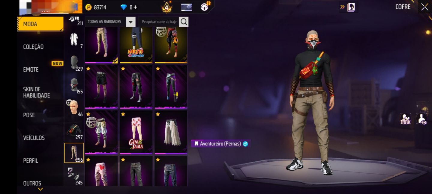 Conta de ff boa para ap + skins de armas evolutiva e conjuntos