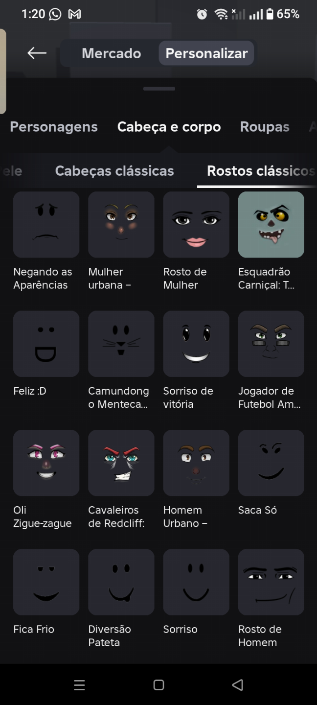 Conta feminina gotica roblox