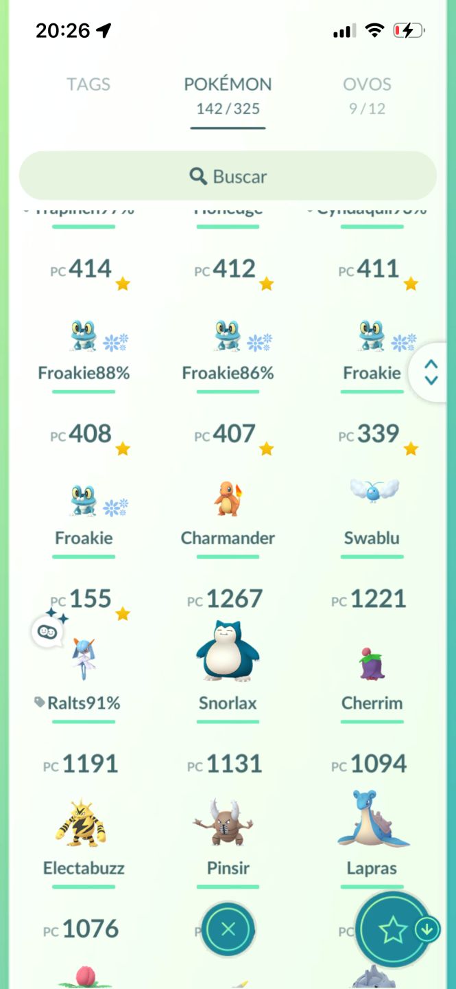 Conta de Pokémon com 142 Pokemon's, Nível 26, conta para iniciantes bem no jogo