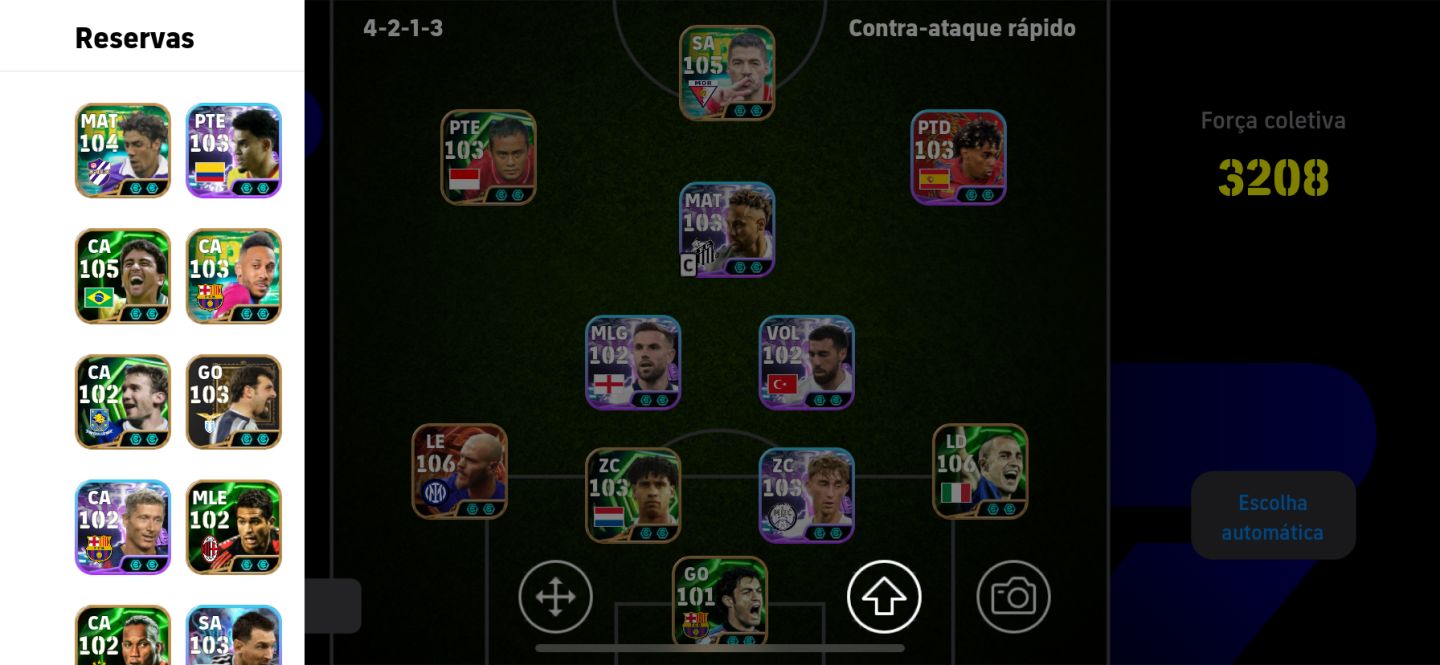 Conta Efootbal com 3 blitz curler