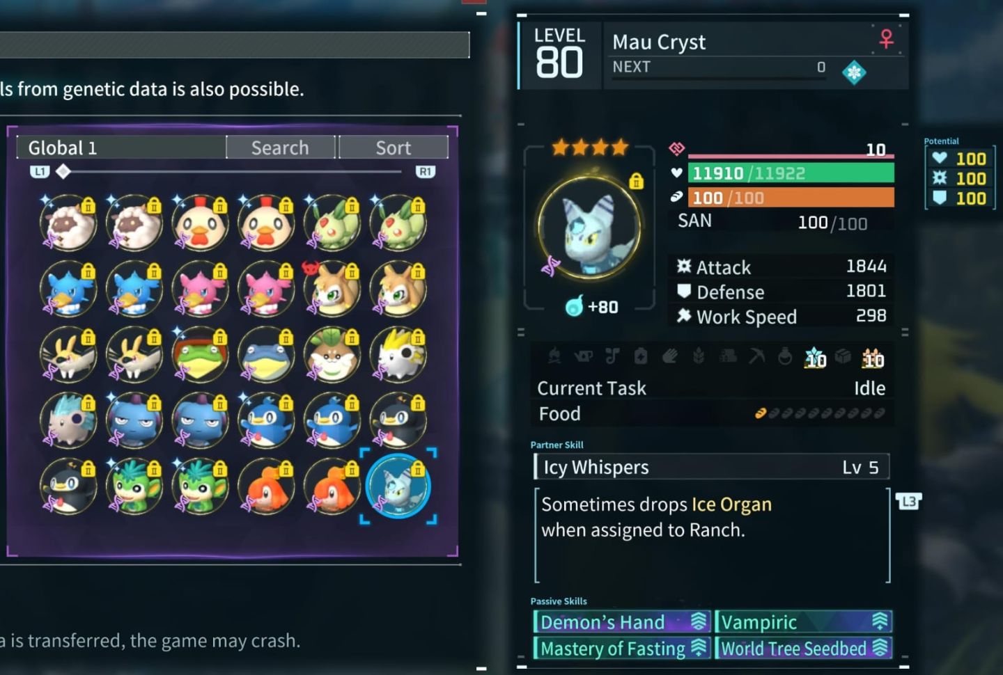 PALWORLD pacote com 150 Pals Despertos lvl 80