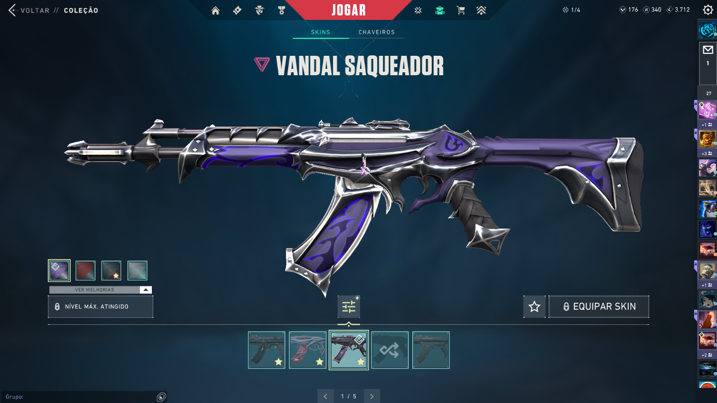 CONTA OURO/PLATINA VALORANT PRA RAPIDO! Com Muitas Skins (Champions 2025)