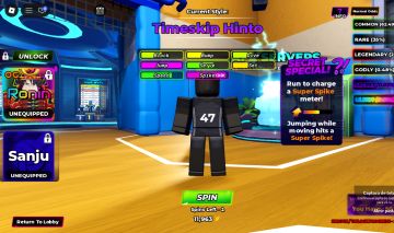 Conta de voleibol legends com tsh e mais 3 personagem secretos e 1 slot livre