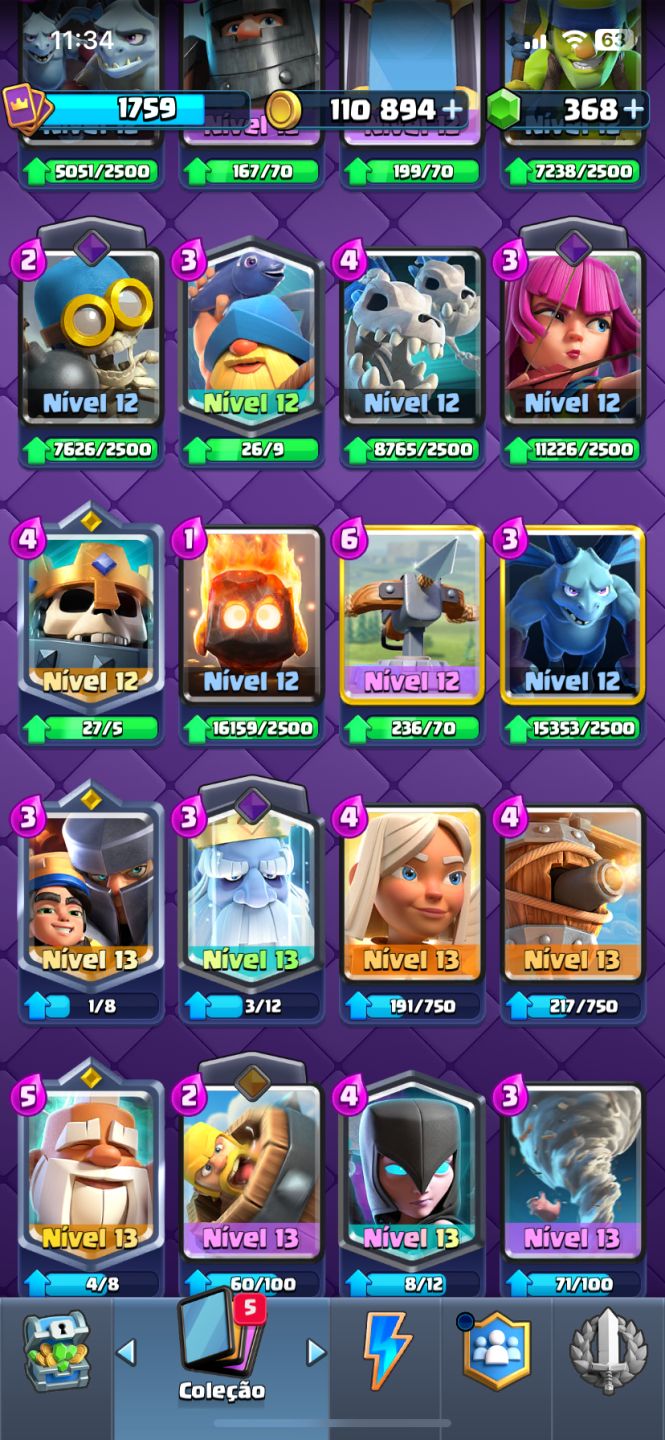 CONTA CLASH 5 ANOS + CARTAS FULL