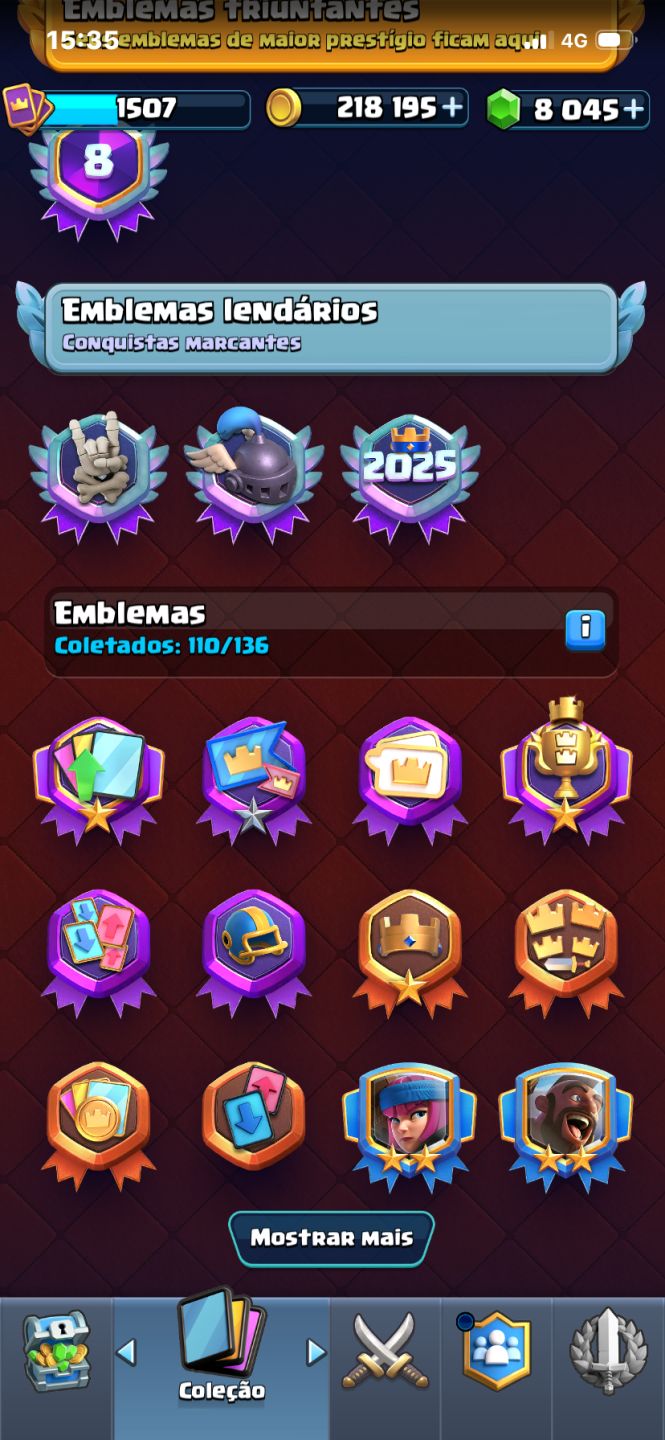 Conta clash royale muito boa, 8 anos