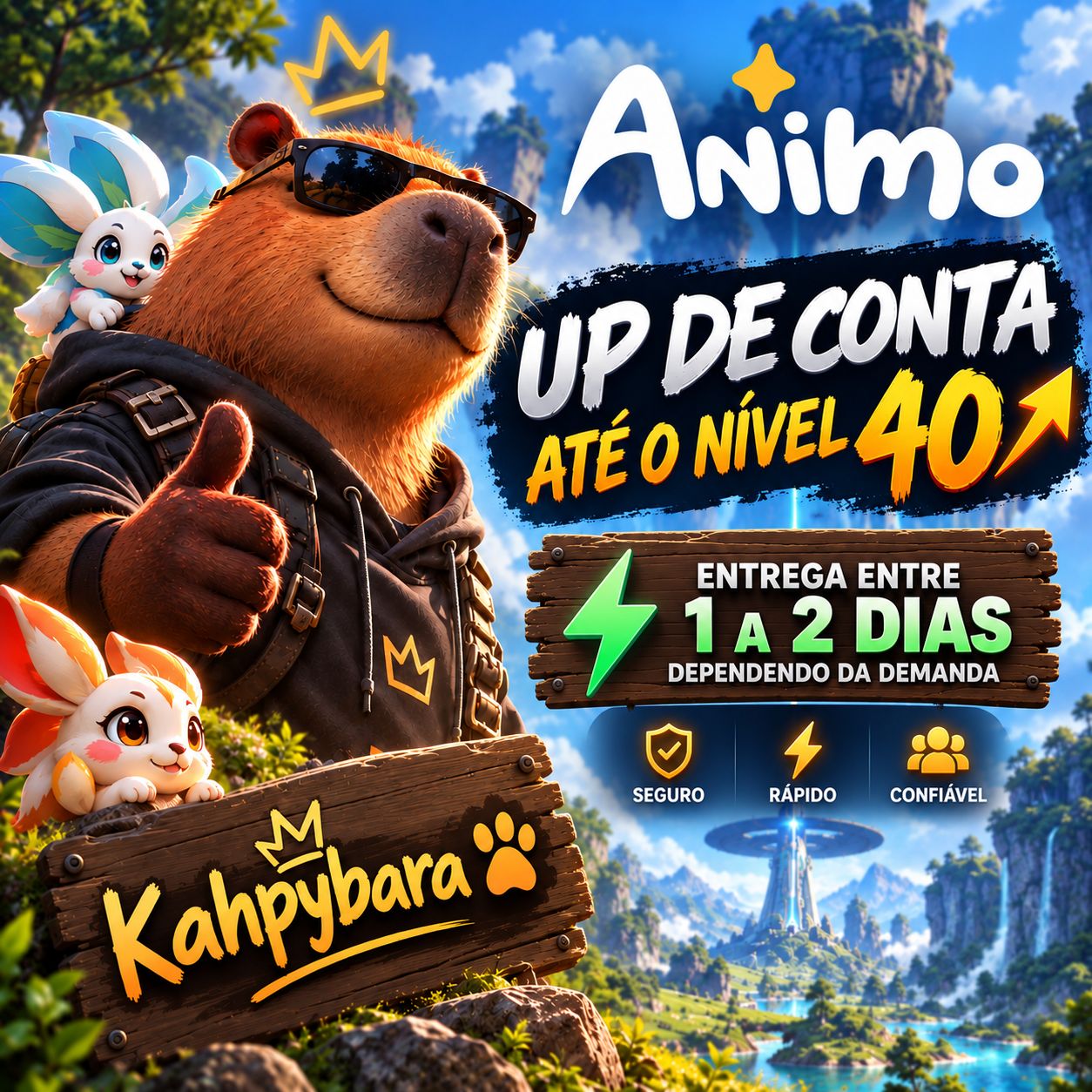 ANIIMO UP DE CONTA ÁTE O NÍVEL 40 O MAIS COMPLETO!