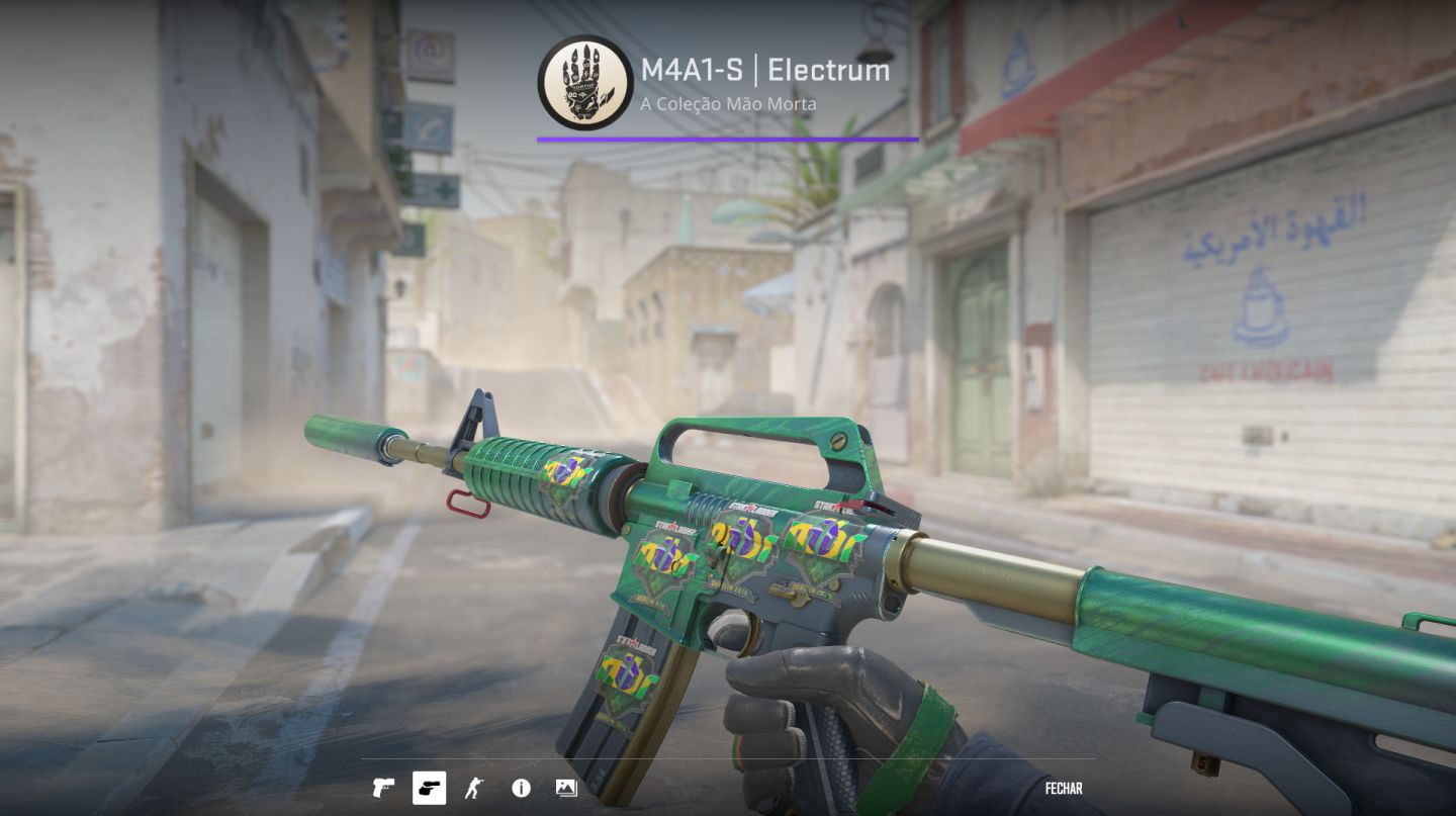 M4A1-S ELECTRUM COM 4 MIBR BERLIN 2019 (OPORTUNIDADE INVENTARIO VERDE)