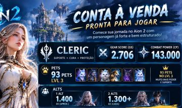 Conta Aion 2 - Cleric 2700 GS - 143K CP SA/ARIEL