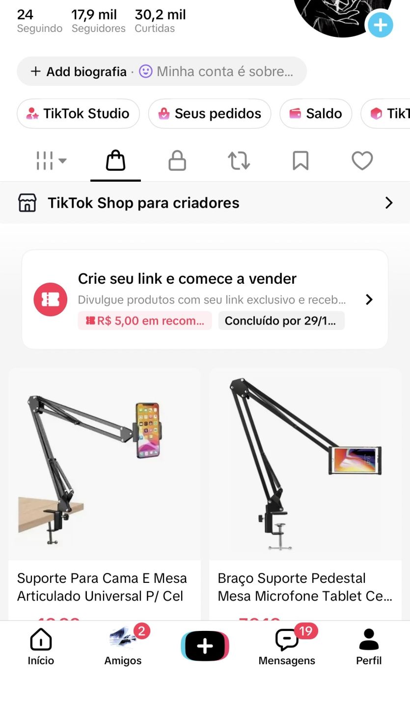 CONTA TIKTOK 17 mil seguidores - TIKTOK SHOP