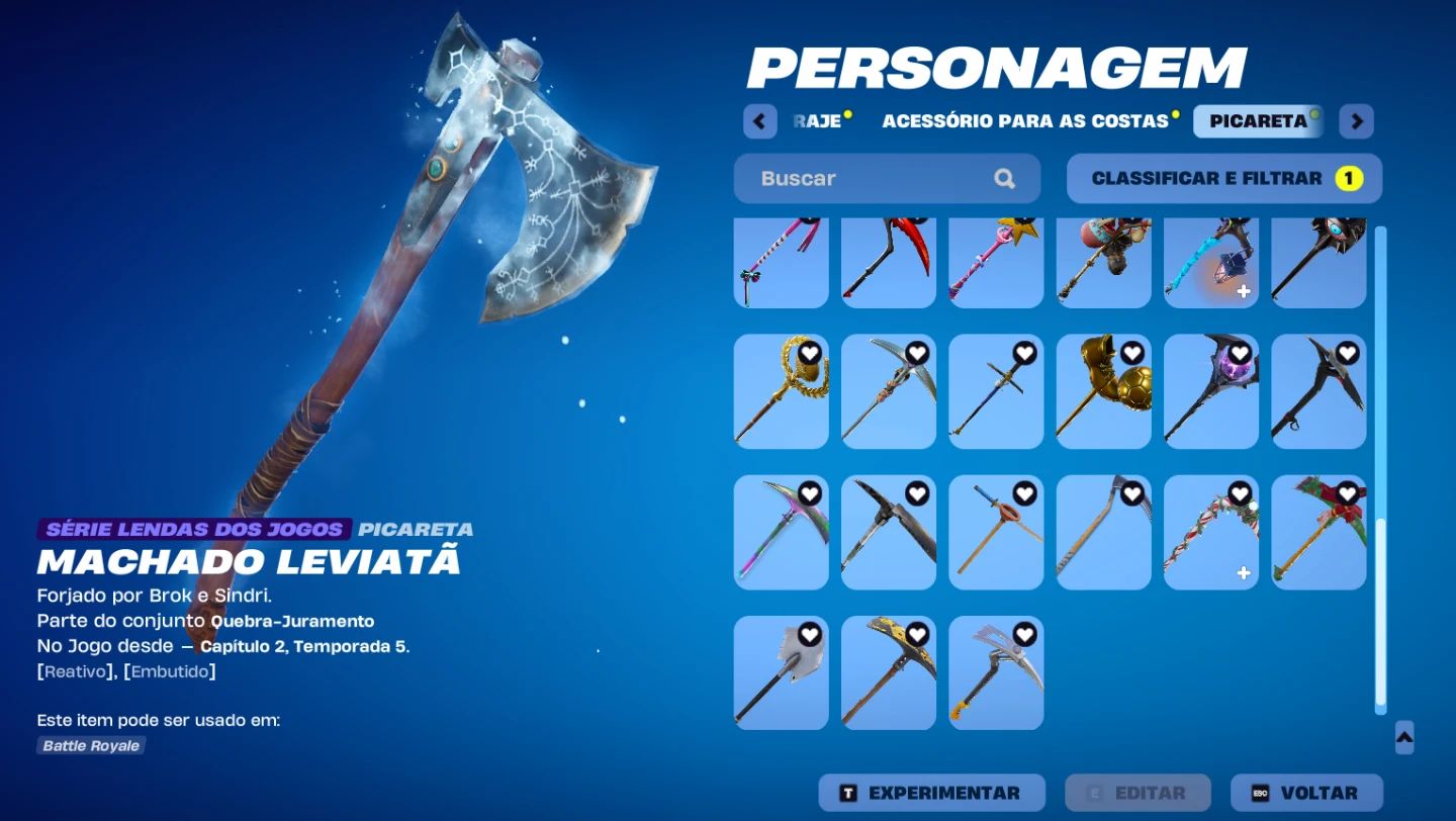 Conta fortnite mt antiga, unico dono, skins raras. machado leviantan entre outra