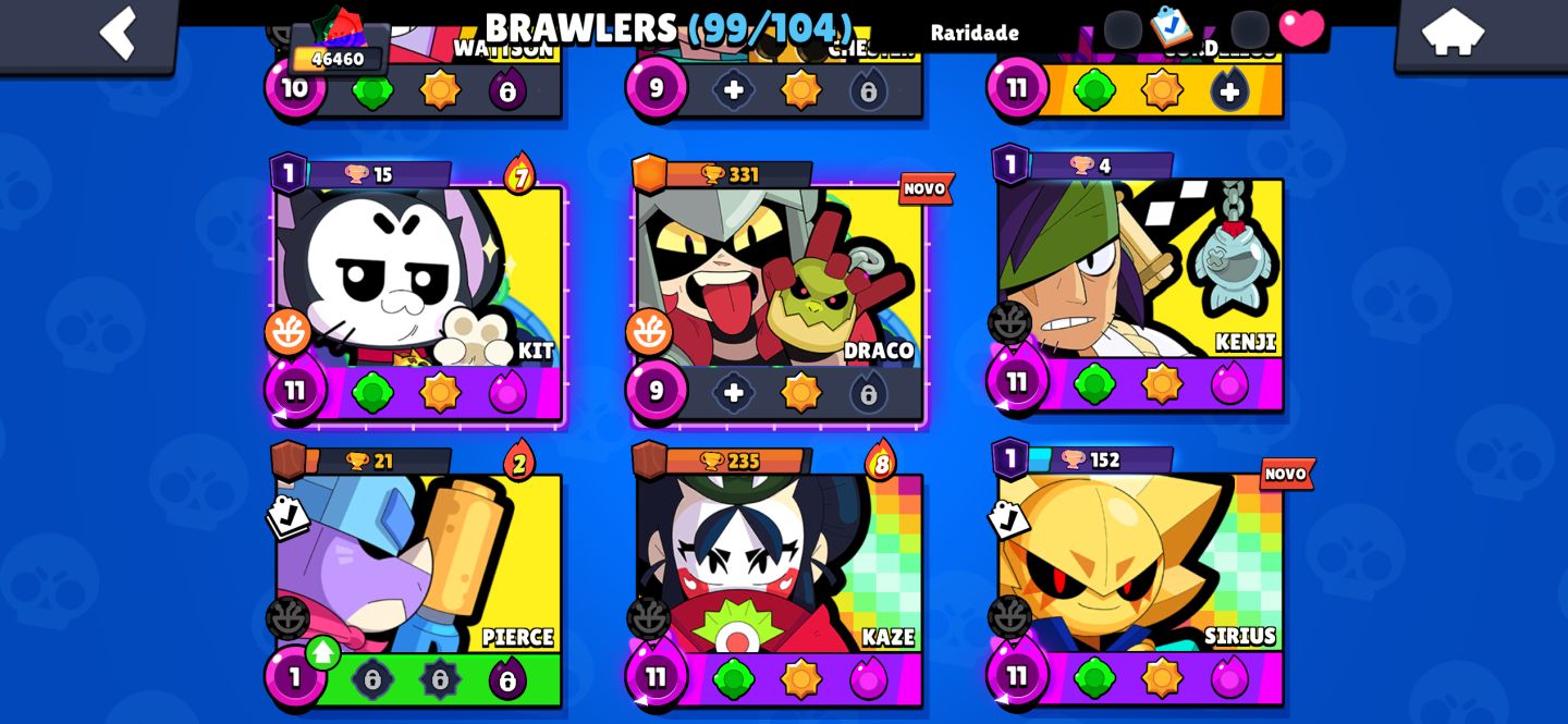 Conta brawstar 46k e conta de clash 13.5k