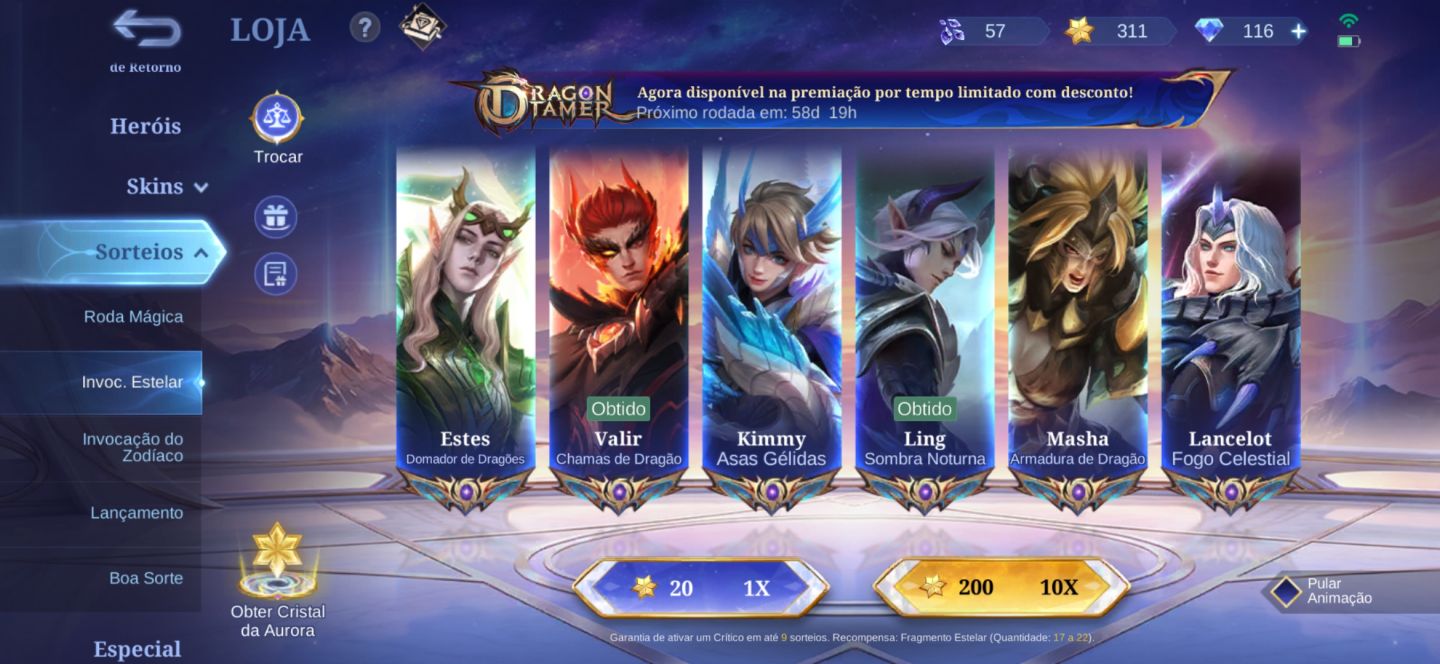 CONTA MOBILE LEGENDS COM 341 SKINS
