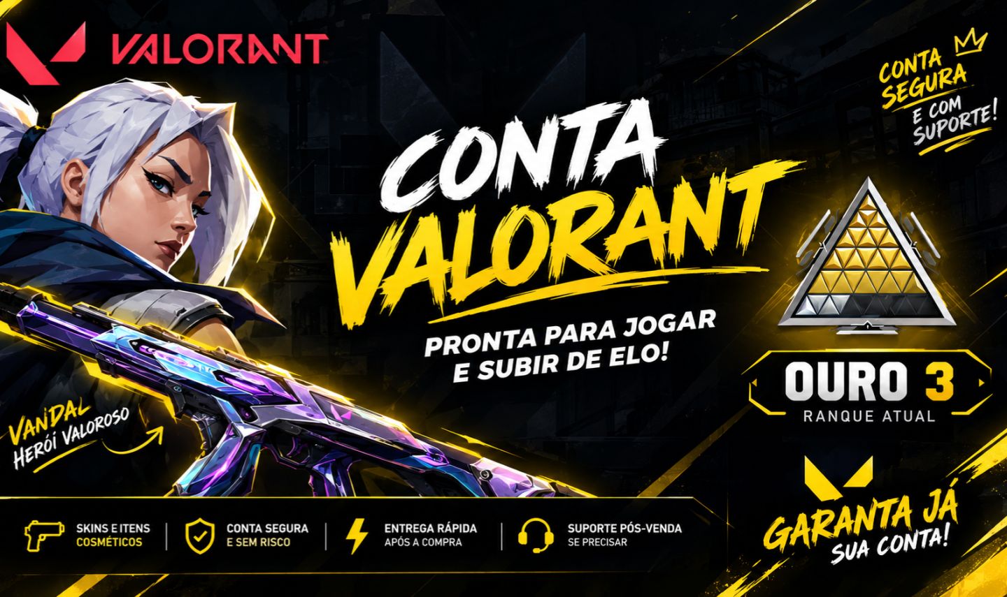 Conta Valorant Ouro com vandal herói valoroso