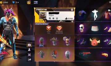 CONTA FREE FIRE RARA