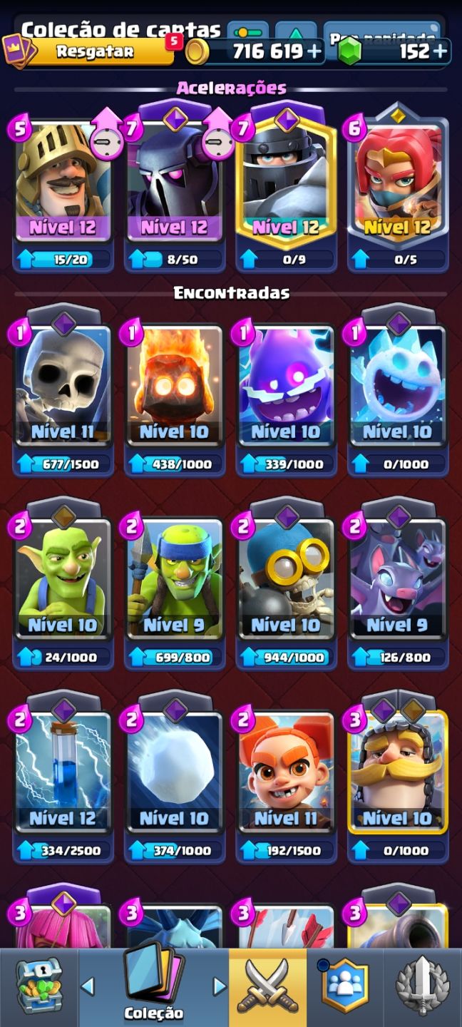 Conta Clash Royale | Arena 18 | 8 Evoluções | 716k Ouro