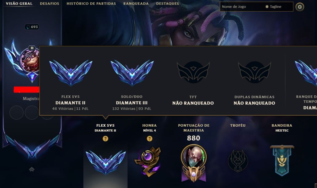 Conta LOL/Valorant Season 5, Skins de Prestigio e Gacha, Diamante
