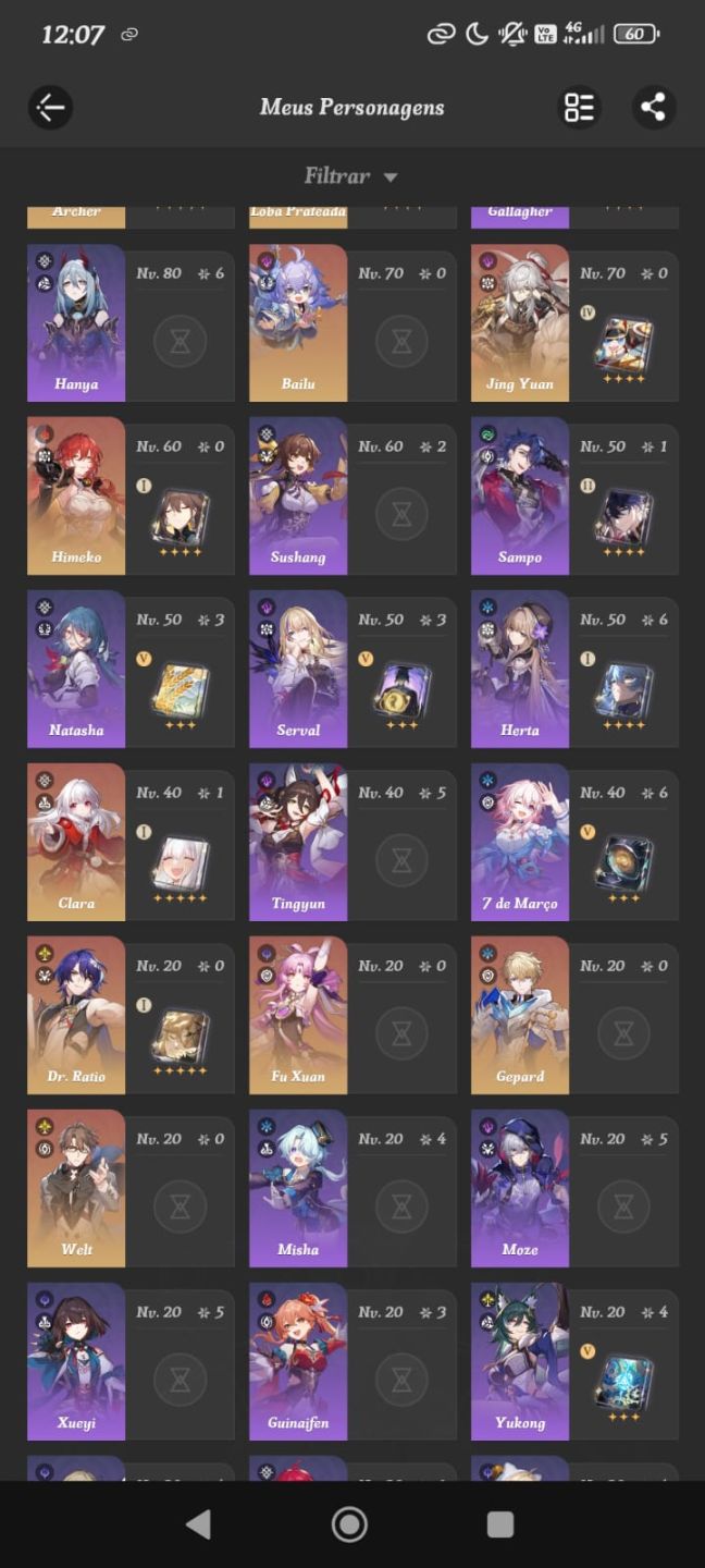 Conta Genshin Impact + ZZZ + Honkai (Flins com assinatura, bonecos meta, etc)
