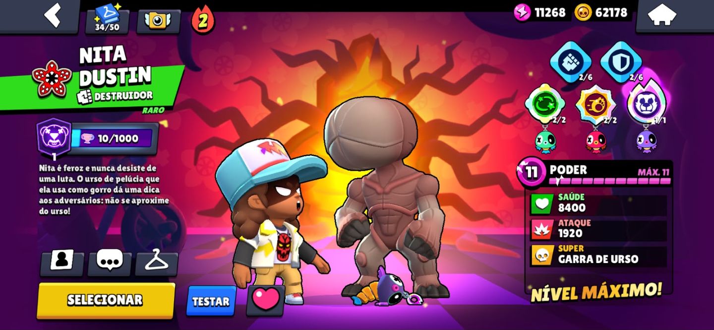 CONTA DE BRAWL STARS EXTREMAMENTE GEMADA