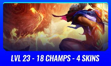 ( LVL 23 EKKO TEMPESTADE AREIA ) 4 SKINS + 18 CHAMPS ( SERVER BR - SEM ELO )