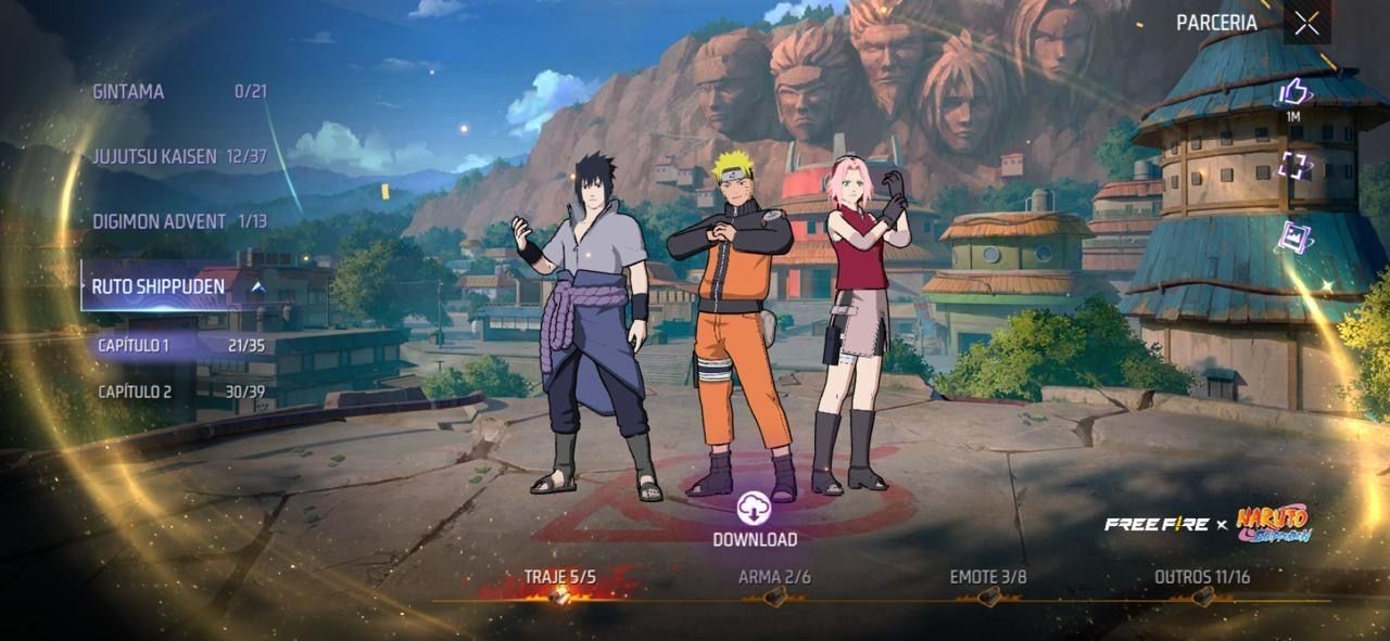 Minha conta de Free Fire gemada