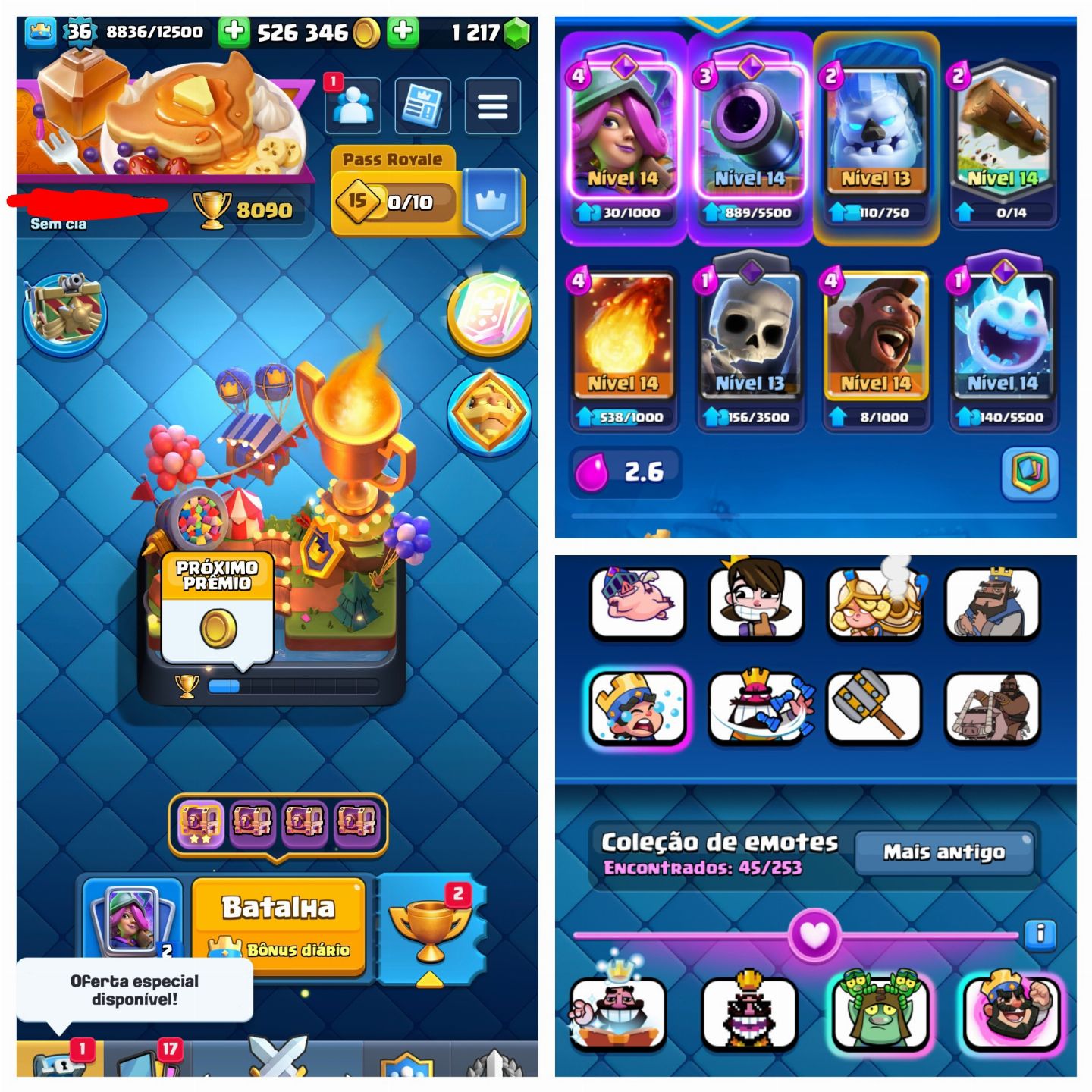 CONTAS CLASH ROYALE (85% DE DESCONTO )