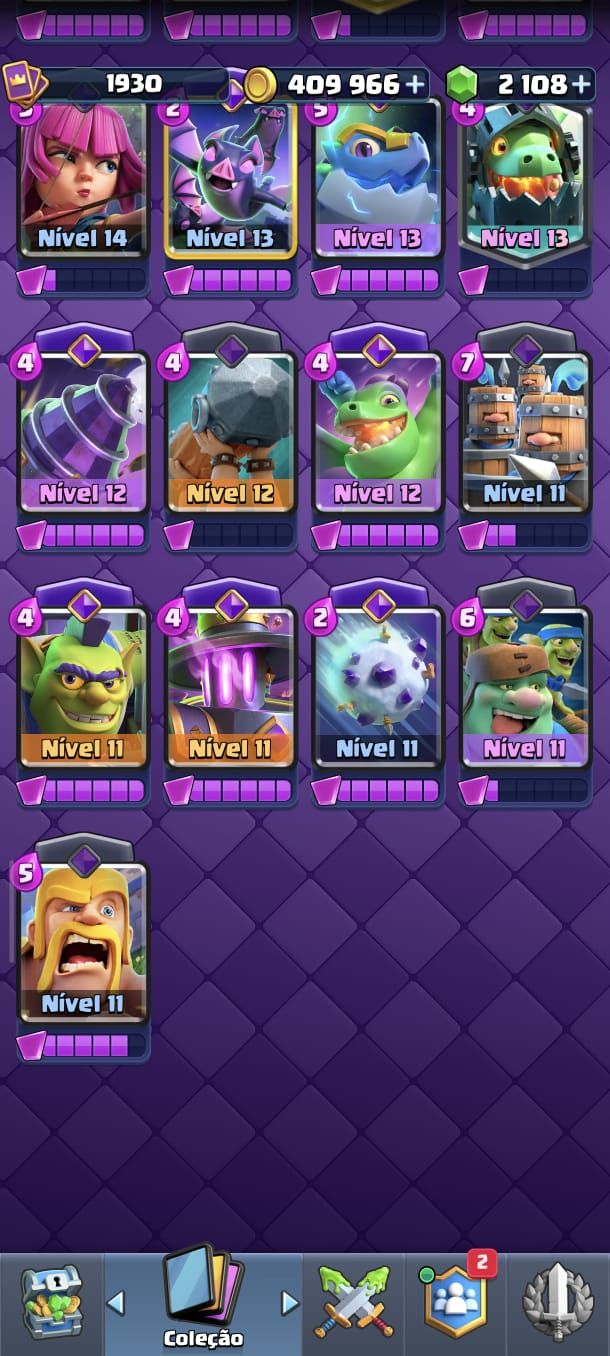 CONTA CLASH ROYALE | NIVEL 1930 | 48 CARTAS LVL 16 | 31 EVOLUÇÕES | 8 ANOS