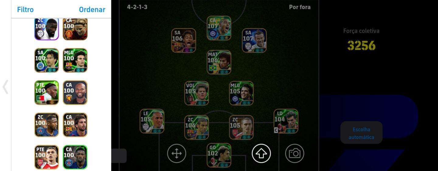 CONTA EFOOTBALL SEMI-FULL NOVO ADRIANO | NEYMAR BIG | BALE 107 | ZICO TIME 3260