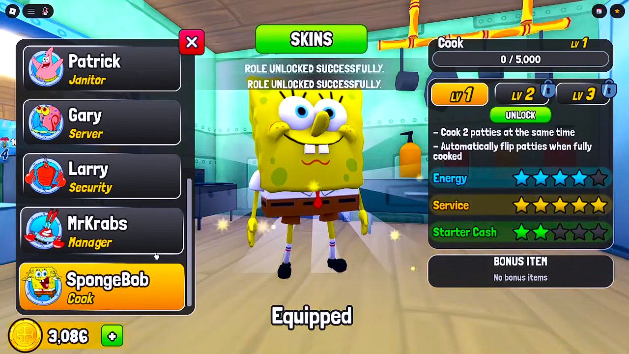 | 50% Desconto | Salve o Krusty Krab | Serviços Doubloons e Personagens |