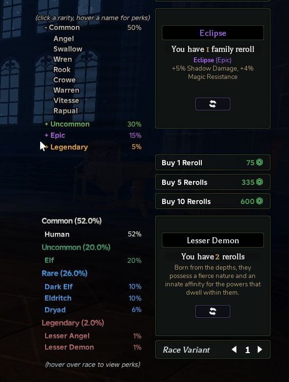 Conta Clover RPG, DEMON 1% , Familia epic, LVL 49, Magia Vento TIER S