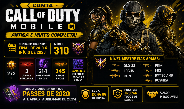 CONTA COD MOBILE RARA E COMPLETA