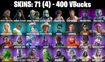 CONTA FORTNITE COM 71 SKINS SABRINA CARPENTER/RUSSEL/NEKO HATSUNE MIKU/MURDOC
