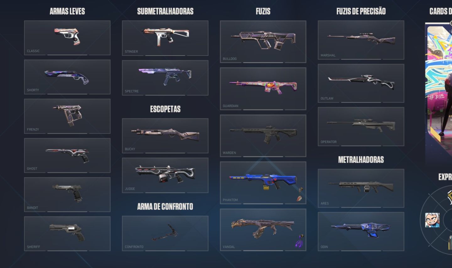 Conta Valorant - Muitas skins! 31 mil VPs gastos (1k+ reais)