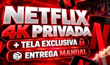 NETFLIX PREMIUM 4K - PERFIL PRIVADO COM PIN | 30 DIAS + BRINDE [ENTREGA MANUAL]