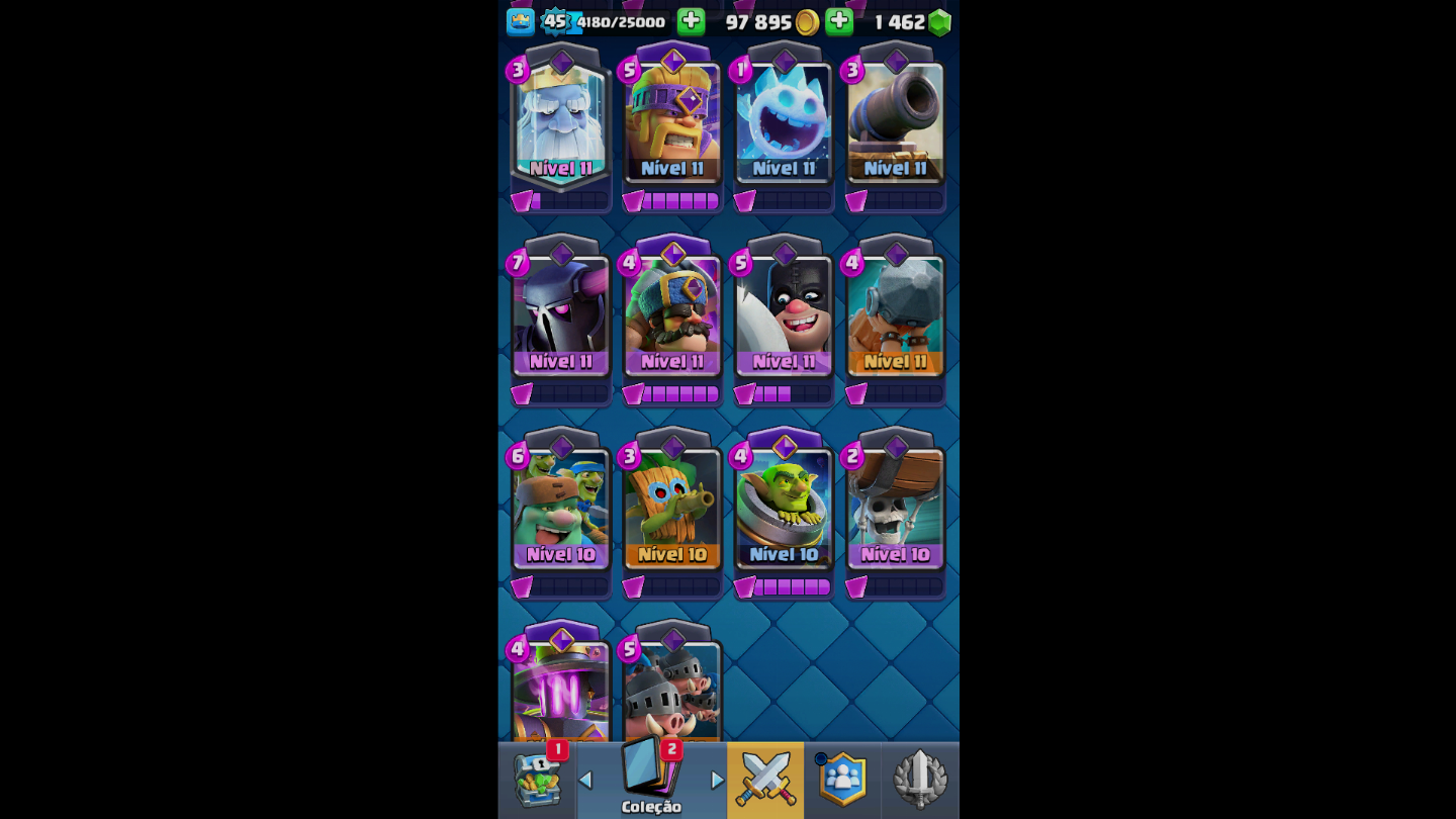 Conta de clash royale com 9800 trofeus conta boa demais valor negociavel!!