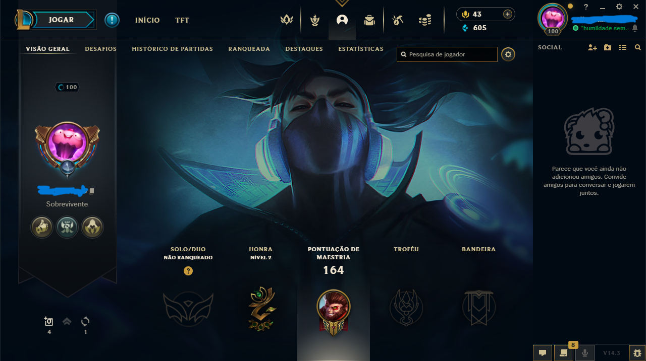 CONTA LOL COM 58 SKINS | UNRAKED | UPADA A MÃO