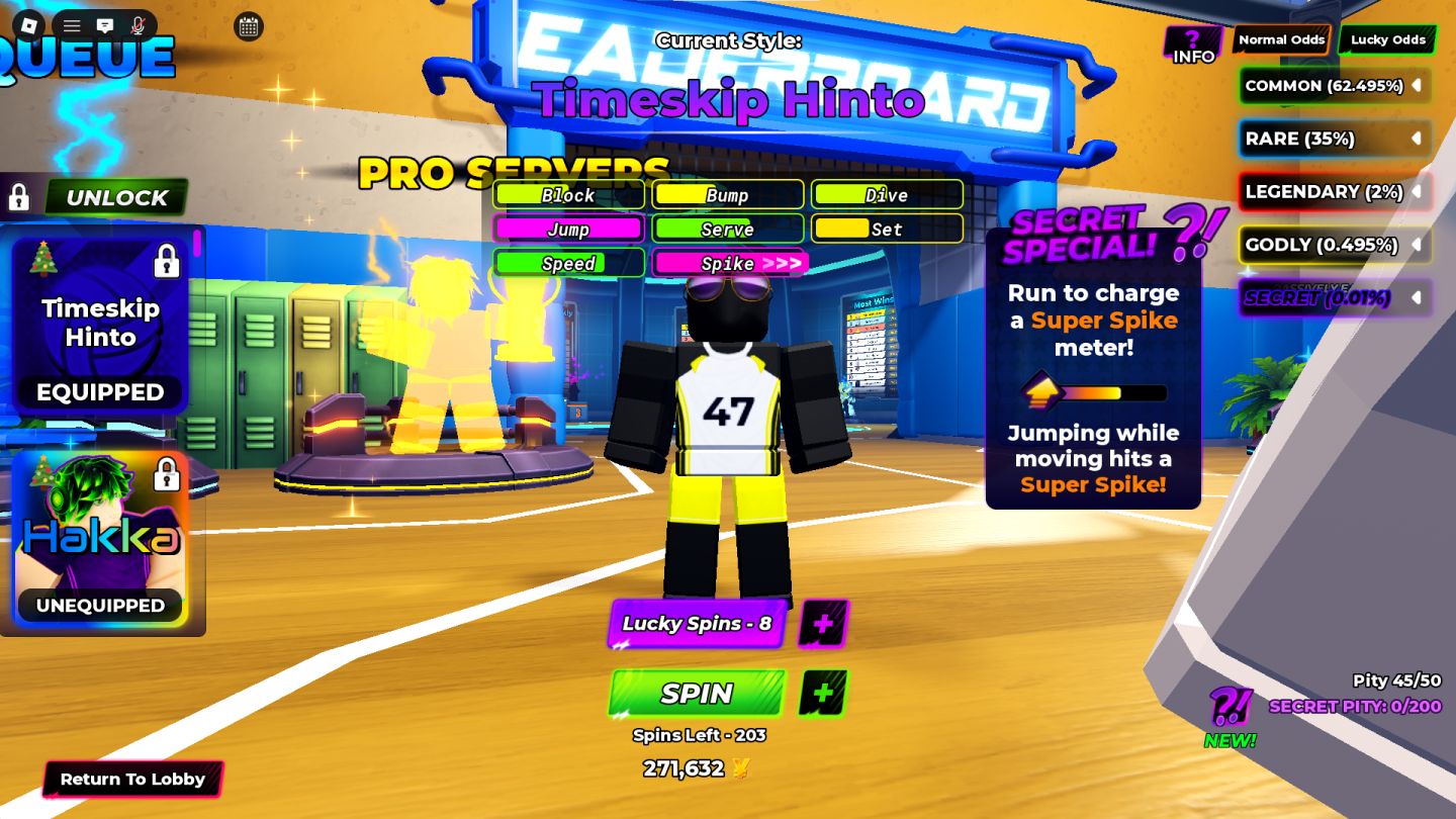 Conta de Volleyball Legends Vlb, 7 Personagens e 3 com a Tag de Natal de 2025