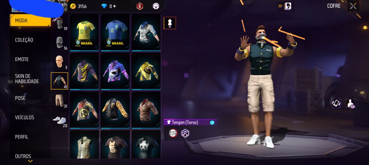 Conta de ff com 6 anos de idade e cabelo angelical