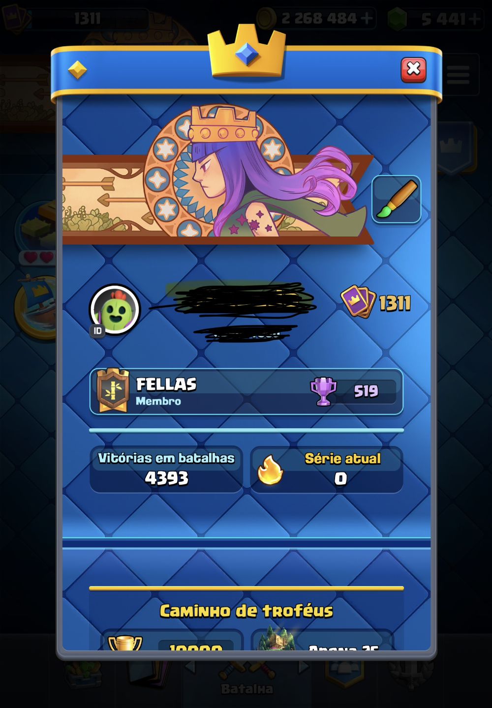 Conta brawl stars + clash royale (30k + 10k)