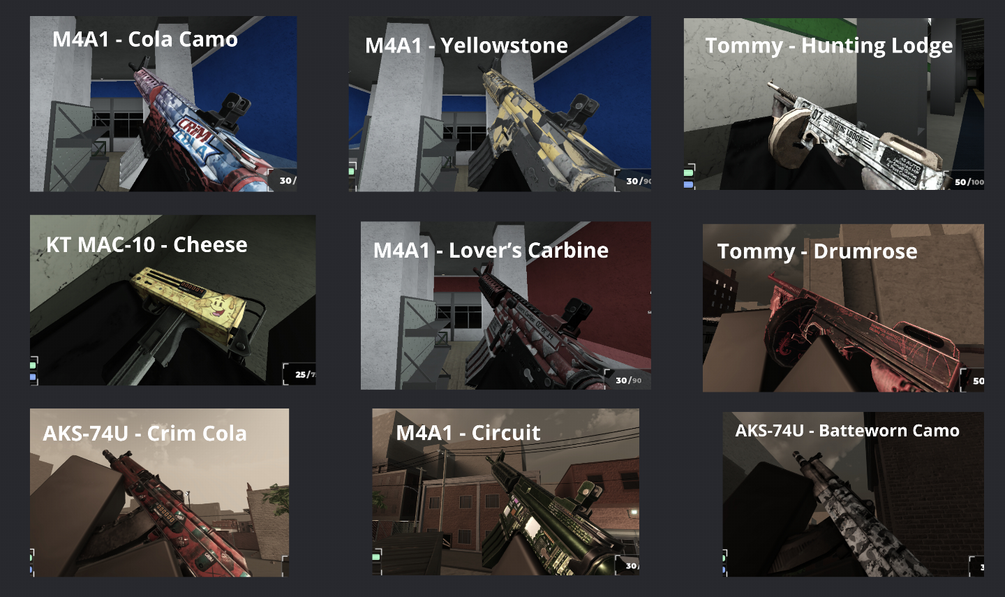 Criminality - Skins para armas!!!!
