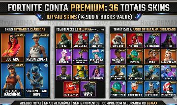 FORTNITE: JOLTARA + RENEGADE RAIDER + CANDY AXE | 36 SKINS | ENTREGA AUTOMATICA