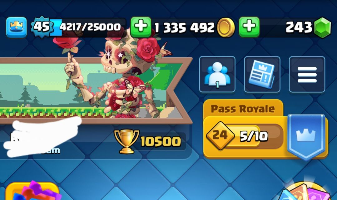 CONTA CLASH ROYALE 10500 TROFÉUS