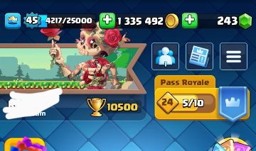 CONTA CLASH ROYALE 10500 TROFÉUS