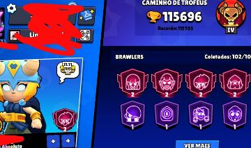 Conta de braw stars muito upada, 100K+ mestre e fama meteórica 2 !
