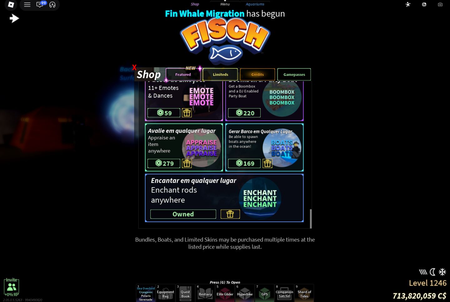-- CONTA FISCH LVL 1200 / Polaris Serenade / Tryhard Max / 720M COINS--