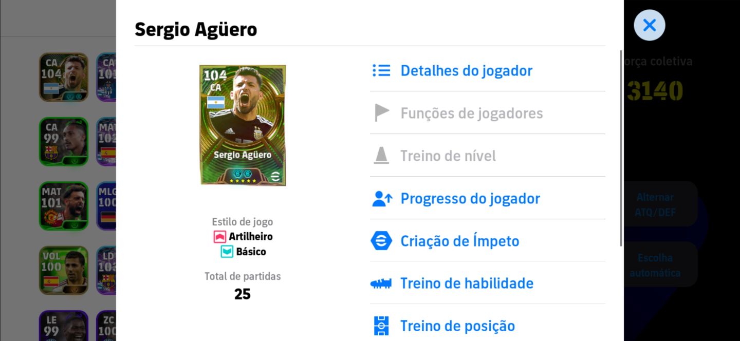 CONTA DE EFOOTBALL MOBILE COM NEYMAR E MESSI DO PACK, AGÜERO E TÉCNICO CRUYFF!!!