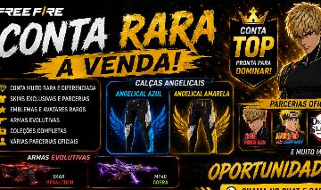 Conta Free Fire | Apresenta com Itens , 2 Angelicais , Emotes e Parcerias raros