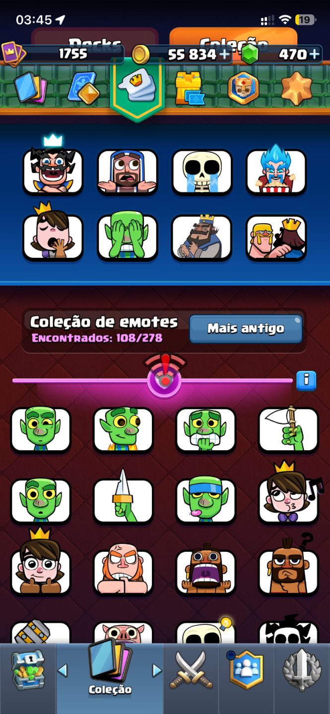 Conta Clash Royale + Clash of Clans | 10 Anos | 16 Evoluções | Rei 16 | CV13